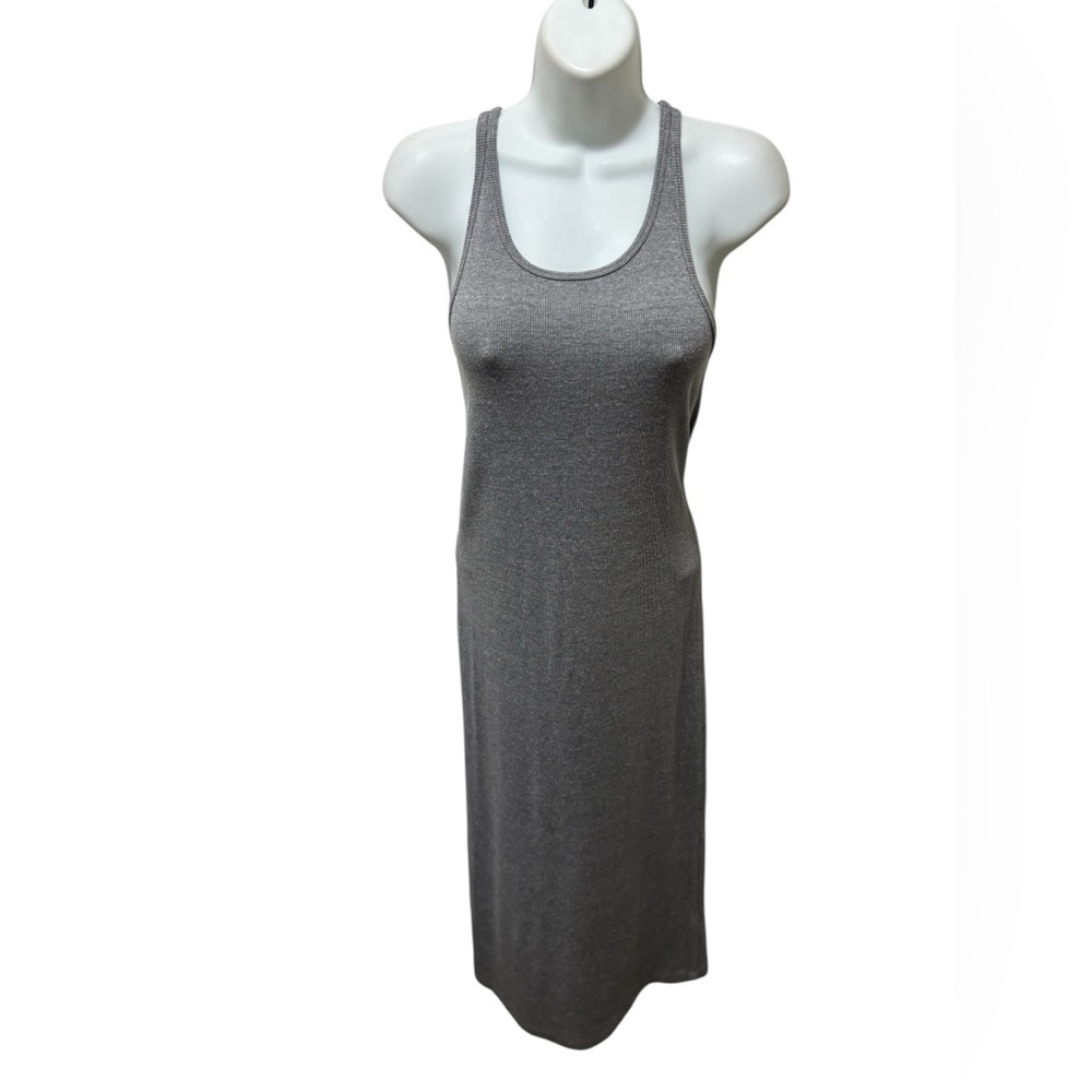 Allbirds Ribbed Maxi Dress Racerback Active Stretch Wool Blend S Gray Summer
